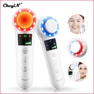 【New】CkeyiN EMS Hot Cold Beauty Device Instrument Photon Light Therapy Facial Skin Care Device MR
