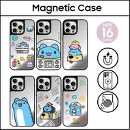 CASETi Cartoon BUGCAT CAPOO Hard Plastic Acrylic Mirror Case Cover For iPhone 11 16 12 13 14 15 Plus
