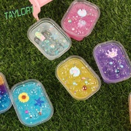 TAYLOR1 Clear Crystal Clay, Soft Stretchy Clear Slime Soft Rainbow Clay, Soft Jelly Clay Crystal Slime Transparent Pure Fake Water Slimes Making Set Kids Toys