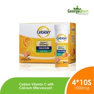Cebion Vitamin C 1000mg + calcium (Orange Flavour) 4x10's