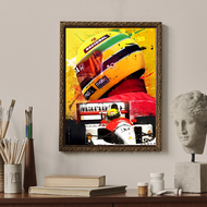 1PC Ayrton Senna Helmet F1 Racing Poster Paper Print Home Living Room Bedroom Entrance Bar Restauran