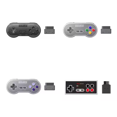 Eight Seat Hall SF30 SN30 N30 2.4G Gamepad Switch Controller for SNES/SFC/NEC Player Wireless Retro 