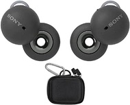Sony LinkBuds Truly Wireless Earbuds (Dark Gray) Bundle with Hard EVA Travel Case (2 Items)