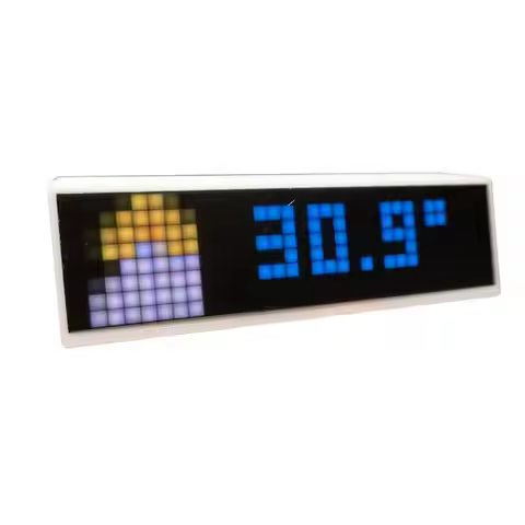 AB46-Mini LED Displays Clocks With Weather Clocks Stocks Cryptocurrency Bitcoin Forex Price Desktop 