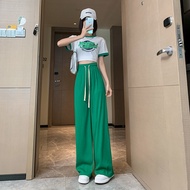 Ninabobo CW016 Celana Kulot Crinkle Bahan Lembut Adem Celana Panjang Wanita Pinggang Elastis Long Pa