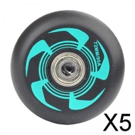 Zxpjkyu 5x 76mm Inline Roller Skate Wheel Inline Skate Replacement Wheels Luggage Wheel 90A Roller S