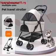 Huanghongmei2.Sg Pet Stroller Outdoor Small Dog Stroller Lightweight Cat Stroller Separable Cage Fol