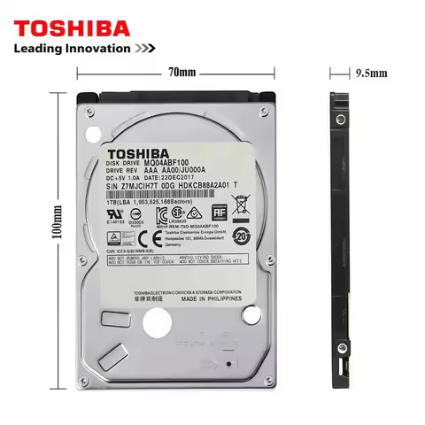 Original Toshiba 2.5 " Internal HDD 2TB 1TB 500GB 250GB Notebook Internal HDD Hard Disk 5400-7200RPM