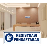 REGISTRATION ROOM SIGN STICKER PERFORMANCE REGISTRATION/ REGISTRATION 30 X 10 CM - READY TO SHIP