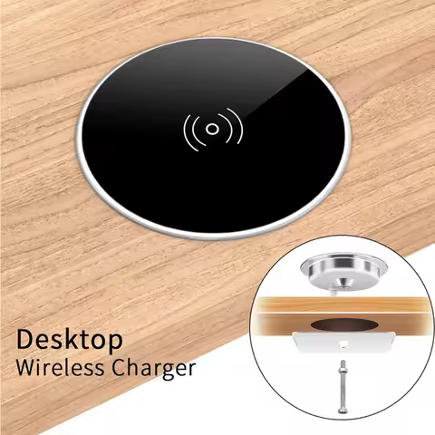 7.5W 10W Qi 15W Fast Wireless Charger Built in Desktop Charger Desktop Embedded Qi Fast Wireless Cha