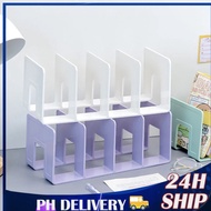Desk Bookshelf Desk Organizer Books 4 Grid Bookends Stand Bookshelf Desktop Decor