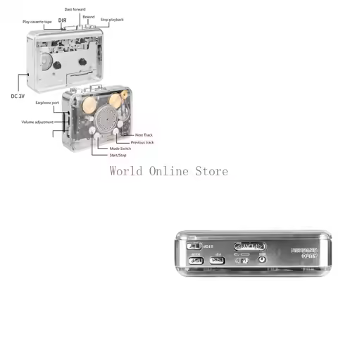 Cassette Player Portable Tape Recorders To Mp3 Full Clear Shell Cassette To MP3 Format Tape Player A