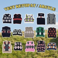 Ketupat / Argyle Brand and Premium Crop Vest