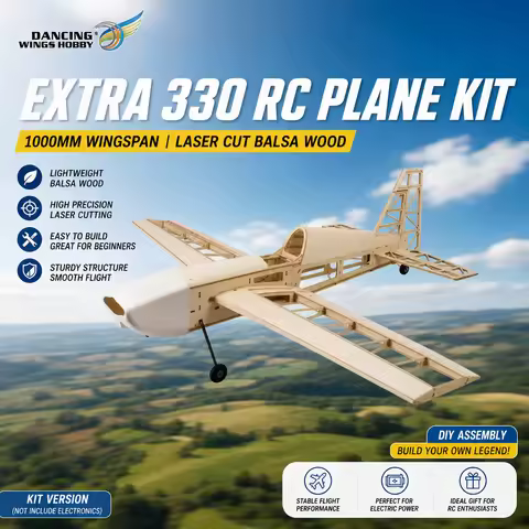DW Hobby Extra 330 1000mm Balsa Kit – 39in 3D Aerobatic Laser Cut Wood RC Plane XCG01/S25