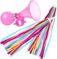 Yardwe 1 Pairs Trumpet Pink Bike Horn with Streamers for Girls' Bikes &amp; Scooters Bike Horn for Adults Horn for Bike Bicycle Bell for Kids Bike Bell for Girls Train Child Plastic Handlebar