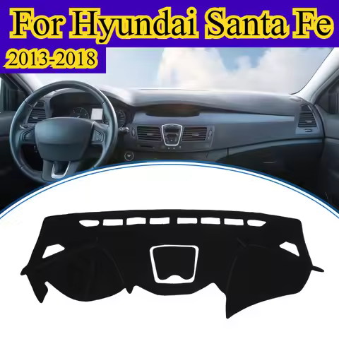 Dashboard Mat For Hyundai Santa Fe 2013- 2018 Dashboard Cover Mat Carpet、Car Dashboard Cover Protect