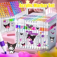 60 Colors Acrylic Marker Pen Set Waterproof Portable Box Non-alcoholic Water-based Easy To Wipe