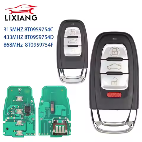 LIXIANG Smart Remote Key Semi Keyless 3/4BTN 315MHz/433MHZ/868MHZ 8T0 959 754C for For Audi Q5 A4L A