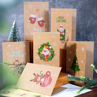 6 PCS Christmas Card + Envelope + Sealing Stickers l Christmas Gift Cards