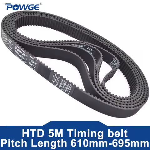 POWGE HTD 5M Timing belt Lp=610 615 620 625 630 635 640 645 650 655 660 665 670 675 680 685 690 695 