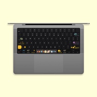 Phim Bìa Bảo Vệ Bàn Phím MacBook pro 14 Apple Notebook MacBook Air M4 Keycap Bảo Vệ Dán Nhãn Nhỏ Ski