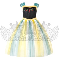 hiCosplaydy Kids Cartoon Princess Anna Cosplay Costume