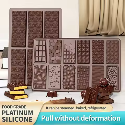 Dubai Chocolate Mold Bar Pistachio Chocolate Bar Silicone Thick Mold for Filling Bars, Largecandy Ba