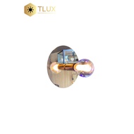 Gold Disc Wall Light Fixture