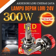 WESHOW Lampu Depan Lori LED 24v H1 H3 H4 H7 H11 9005 9006 Headlights LED Lampu Besar Lori Lampu Tera