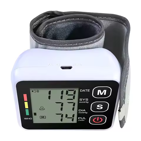 Automatic Digital Blood Pressure Heart Monitor Tensiometer Wrist Cuff Manometer Sphygmomanometer BP 