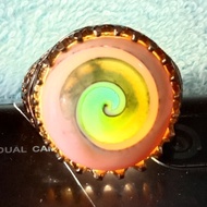 Cincin Batu Akik Fosfor Keong Puser Bumi Asli