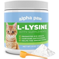Alpha Paw - Human Grade for Pets - Cat Lysine Supplement - Extra Servings 5-10 Month Supply - Natura
