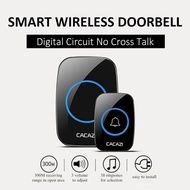 SG Home Mall CACAZI A10 Wireless Waterproof  Door Bell 300M Button Smart Doorbell