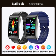 2023 New E600 Smart Bracelet Non-Invasive Blood Glucose Pressure Temperature ECG+PPG Watch Sport Android IOS Heart Rate Bracelet