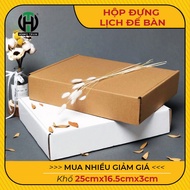 Convenient, luxurious A-shaped desk calendar box, A5 size: 25cm x 16.5cm x 3cm