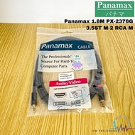 Panamax 1.8 Meter 3.5mm Stereo Plug to 2 RCA Plug Cable PX 2376G/1.8M