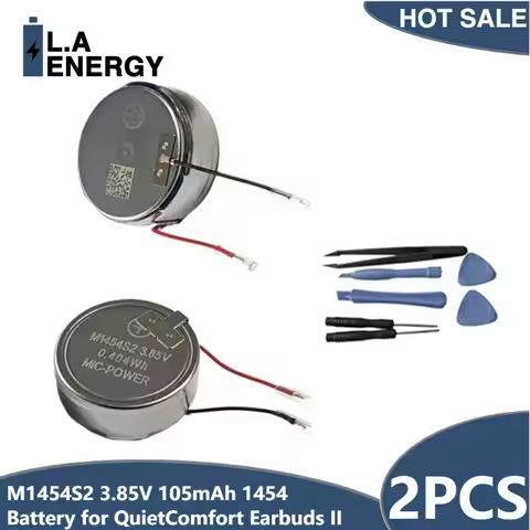 2PCS M1454S2 3.85V 105mAh 1454 Battery for BOSE QuietComfort Earbuds II & Bose Soundsport Free Earph