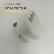 Tough Plug Top 13amp MK 646 WHI (SIRIM)