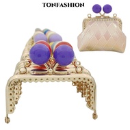 TONFASHION Purse Clasp Frame, Candy Color Square Purse Frame Kiss Clasp, Mini Metal Bag Kiss Clasp L