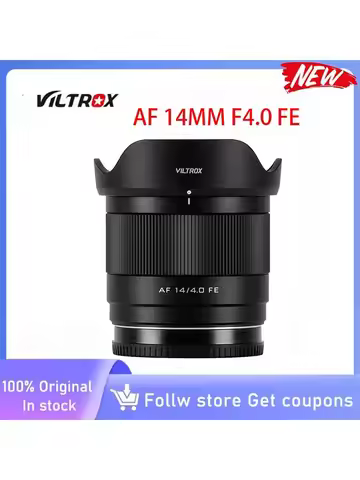 VILTROX AF 14mm F4.0 Air Full Frame Autofocus Fixed Focus Lens Prime Wide Angle Lens for Sony E Moun