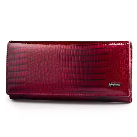HH Brand Alligator Womens Wallets Genuine Leather Ladies Clutch Coin Purses Hasp Luxury Patent Croco