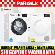 (Bulky)(Bundle) Bosch WGG234E0SG Series 6 Front Load Washing Machine (8kg) + WTH83008SG Series 4 Heat Pump Dryer (8kg)