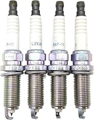 Automotive spark plugs 4 PCS 22401-CK81B LZKAR6AP-11 Platium Spark Plug Compatible with NISSAN Compa