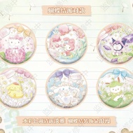 58mm Lucky Flower Tin Badge Bow‑Party Brooch Collection