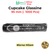 Cupcake 95 mm Cup Cake Case Glassine Paper 1000 pcs Hitam