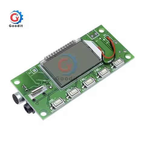 DSP PLL FM Transmitter Module 87-108MHZ LCD Digital Display Wireless Microphone Stereo Input DC 3.0V