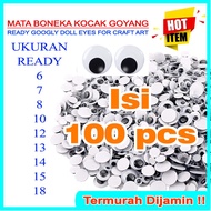MATA Contents 100 pcs KOCAK EYES MOVING GOOGLY EYES DOLL DIY Button Eyes Doll Eyes
