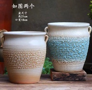 Ready stock ‼️ Ceramic Flower Pot /set多肉花盆老桩高盆大口径老庄植物创意简约陶罐粗陶陶瓷小花盆