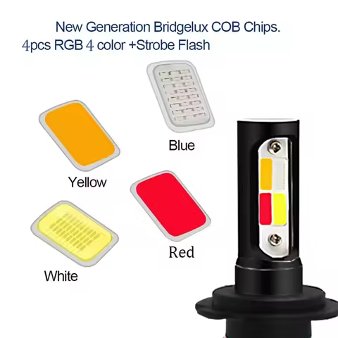 4Colors Strobe 60W Bulb Car Headlight H4 H7 LED Car Headlight Lamp Car Flashing Fog Light H8 H9 H11 