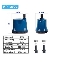 Máy Bơm Chìm SOBO WP Hút Cặn Đáy Hồ Cá Hòn Non Bộ Mini Máy Bơm Nước Bể Cá Cảnh Chạy Êm